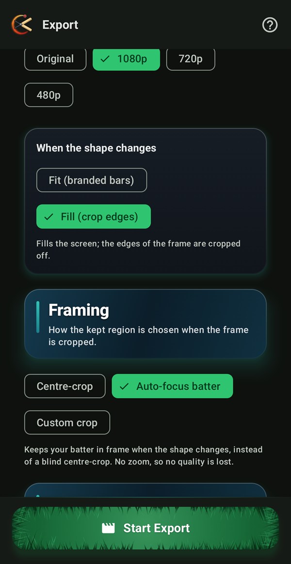 Framing · Centre-crop · Auto-focus batter · Custom crop
